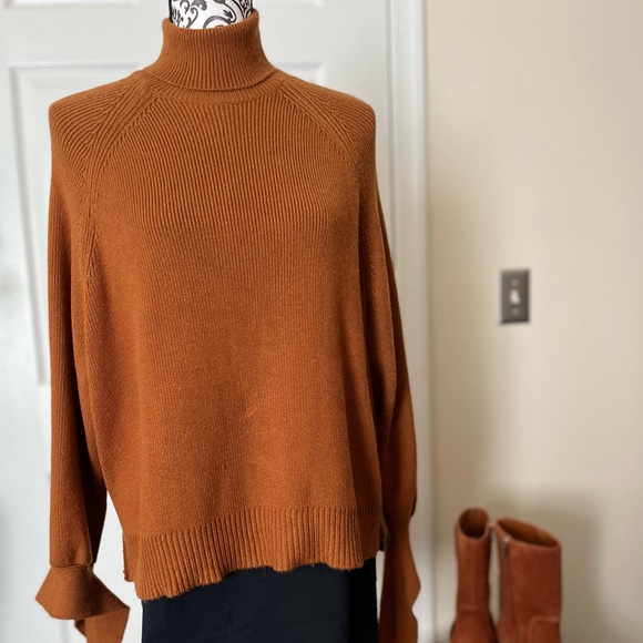 Zara Turtleneck Rib Pullover Women’s Sweater SZ L - Picture 5 of 7